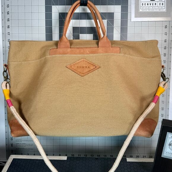 BOMBA® | KERALA BAG™ | LEATHER/CANVAS TOTE | UTILITY | XLNT | - Picture 2 of 16